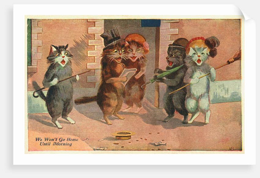 We Won't Go Home Until Morning Postcard by Anonymous