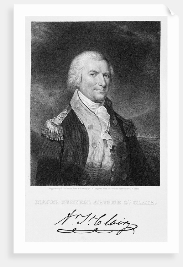 Portrait Engraving of Major General Arthur St. Clair by Anonymous