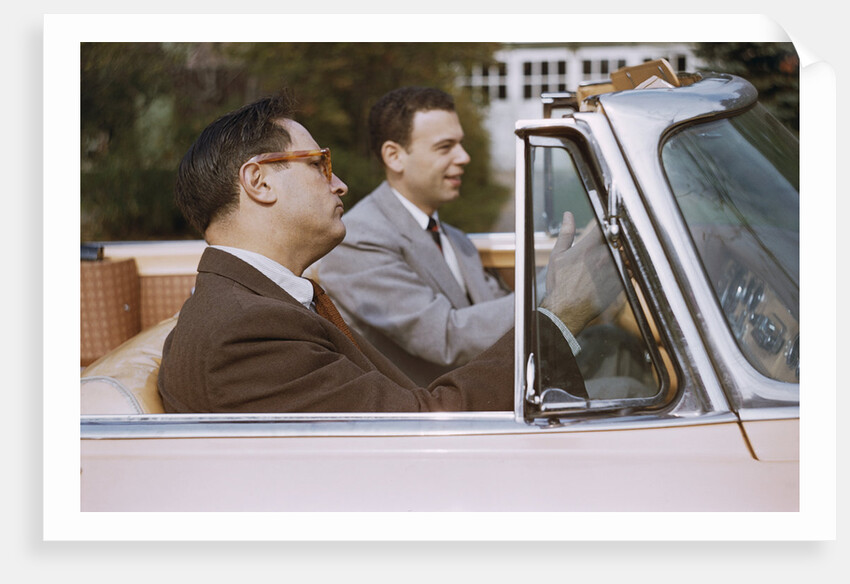 Businessmen Carpooling to Work in Convertible by Anonymous