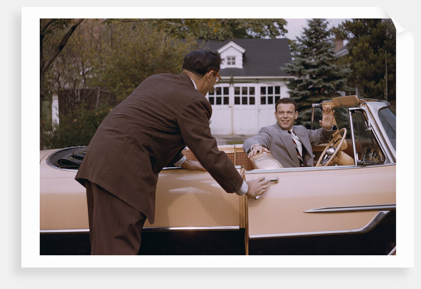 Businessman Dropping Off Carpooler by Anonymous