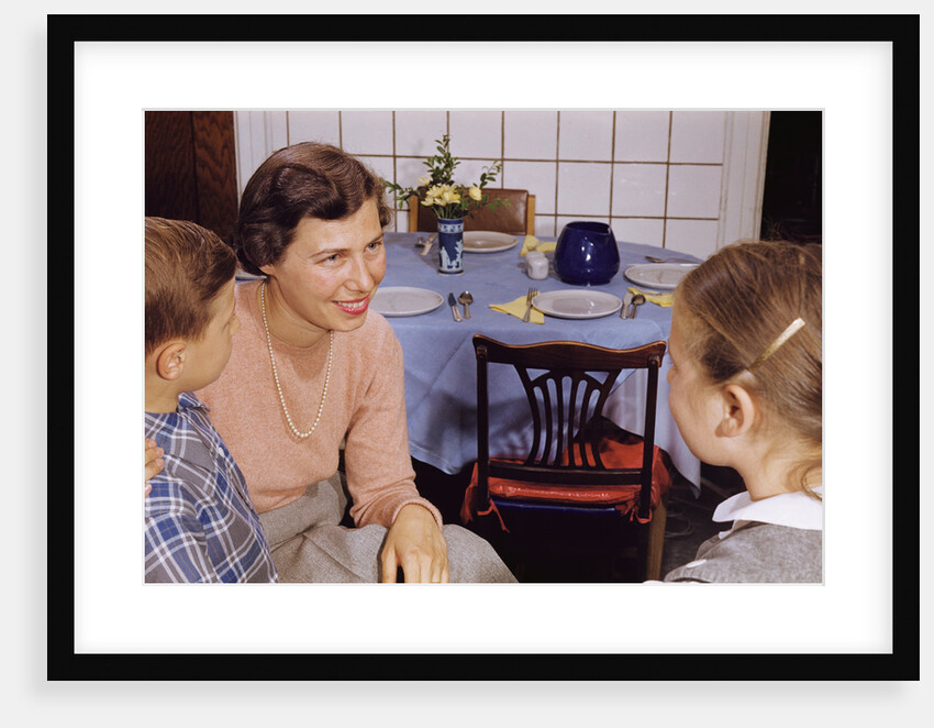 Mother Talking with Children Before Dinner by Anonymous
