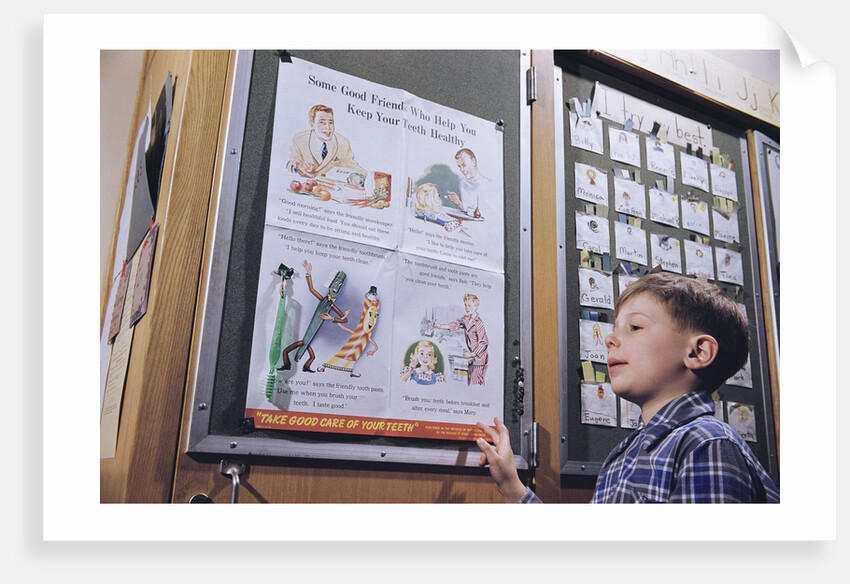 Boy Standing by Dental Poster by Anonymous