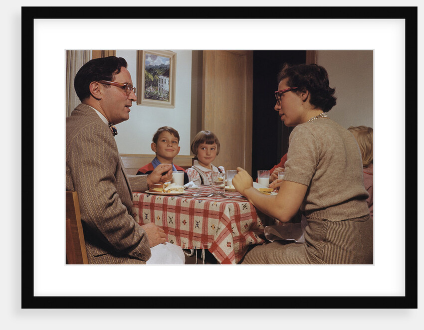 Children Sitting Quietly While Parents Talk by Anonymous