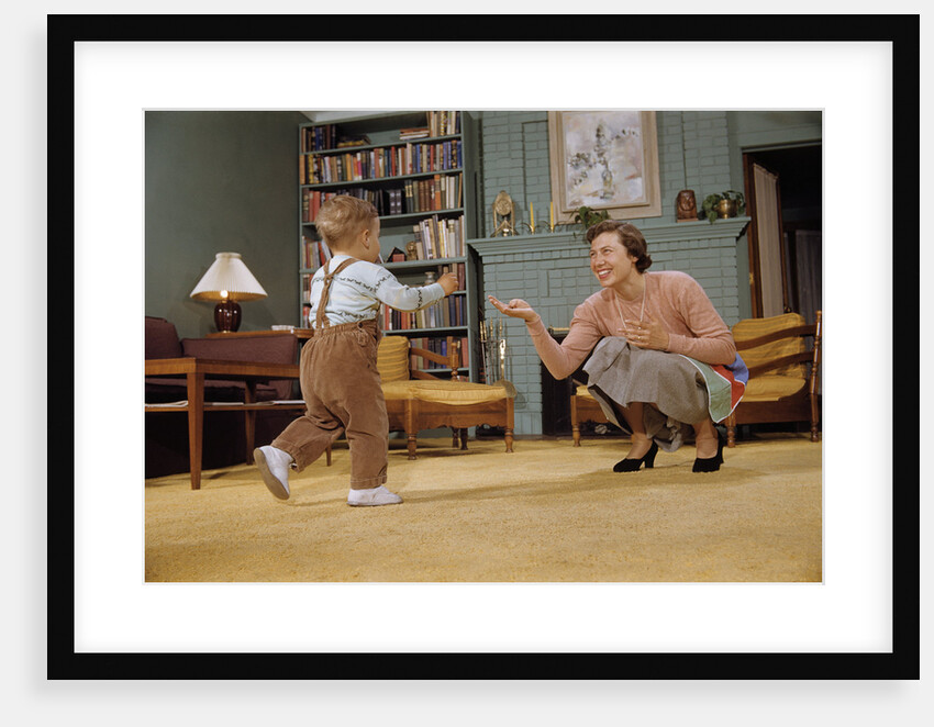 Toddler Walking Towards Mother by Anonymous