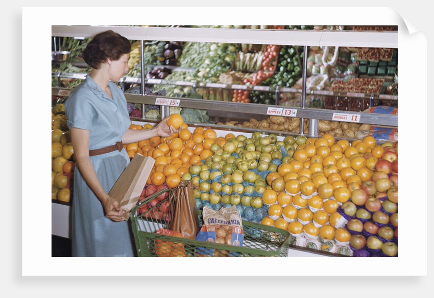 Woman Shopping at Grocery Store by Anonymous