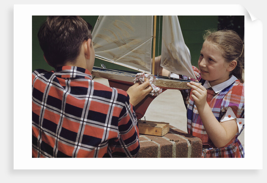 Children Cleaning a Model Ship by Anonymous