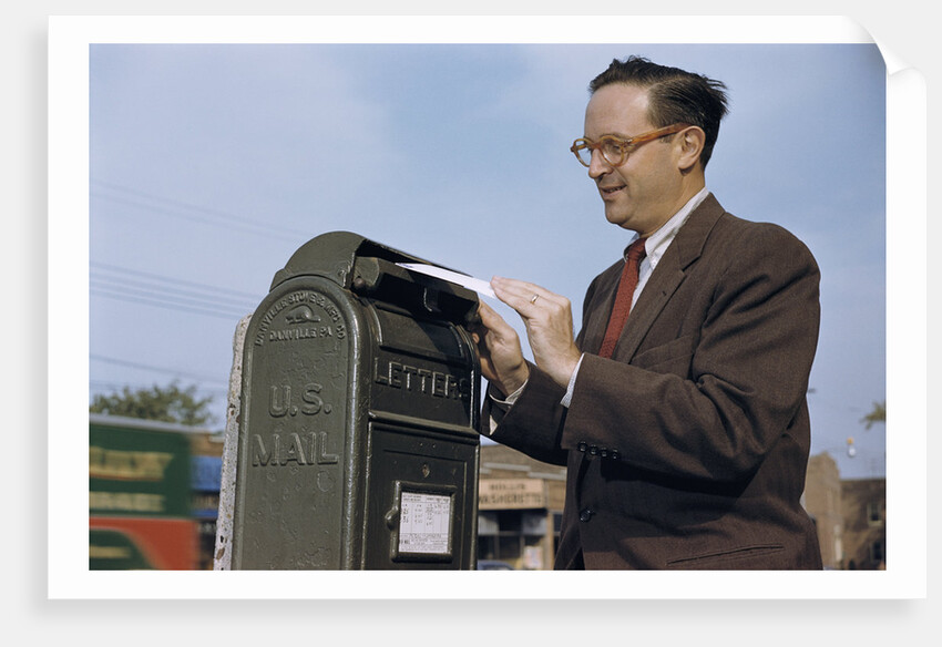 Man Mailing a Letter by Anonymous