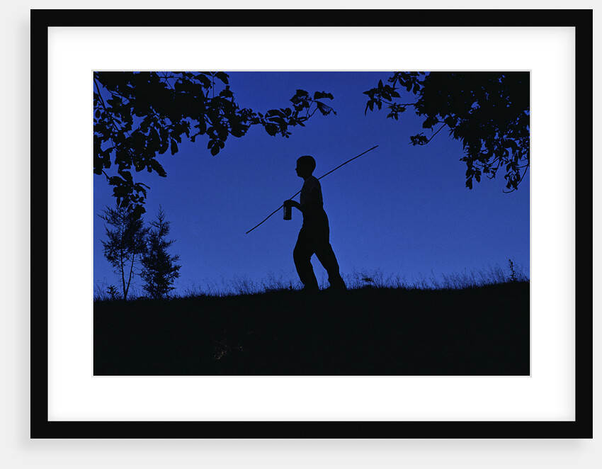 Silhouette of Boy Walking by Anonymous