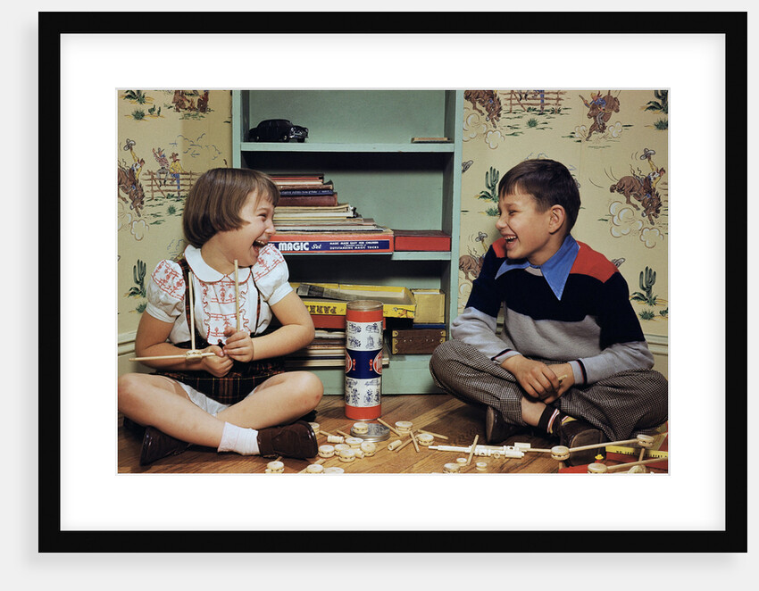 Children Playing with Tinkertoys (TM) by Anonymous