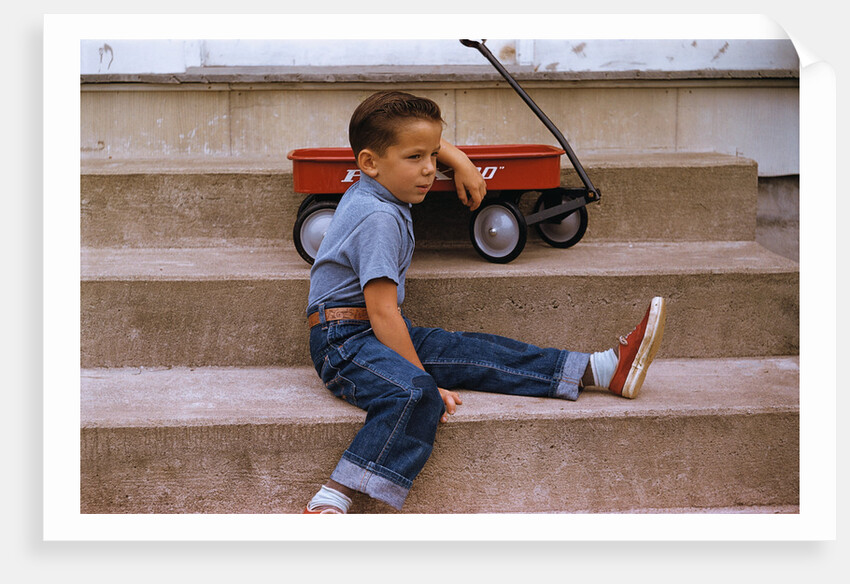 A Boy and His Wagon by Anonymous