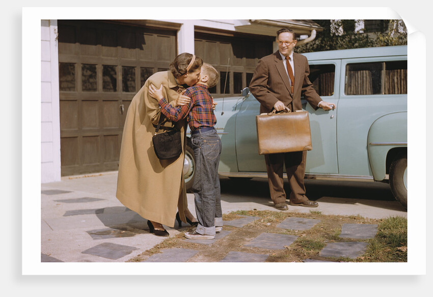 Mother and Son Saying Goodbye by Anonymous