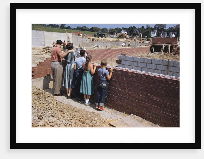 Family Observing a School Construction Site by Anonymous