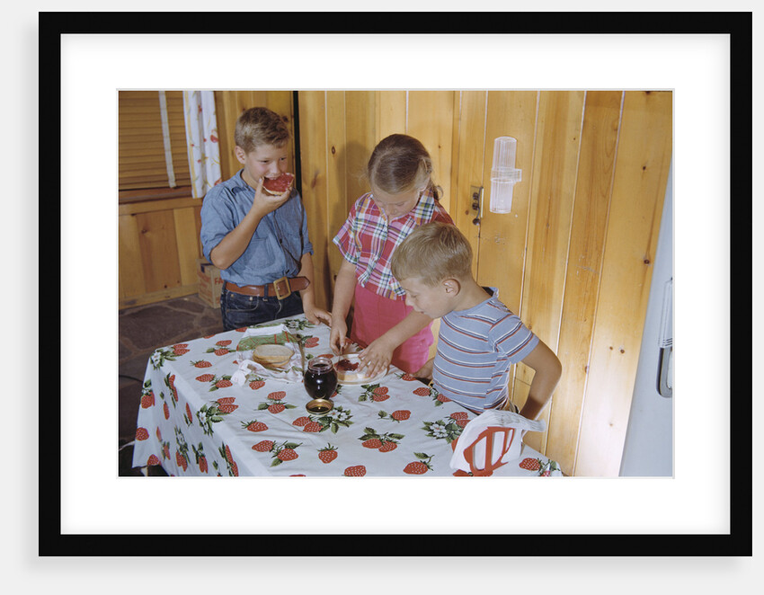 Children Eating Jelly Sandwiches by Anonymous