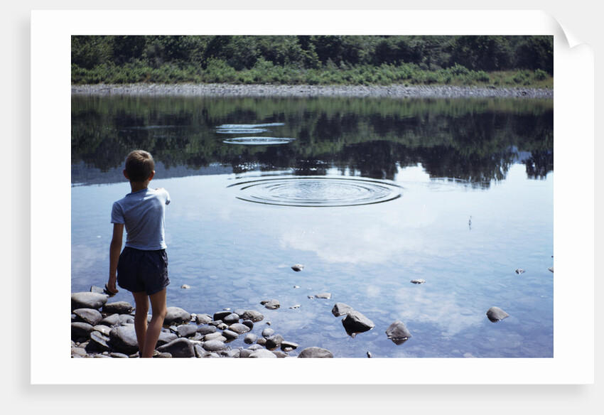 Boy Skipping Rocks by Anonymous