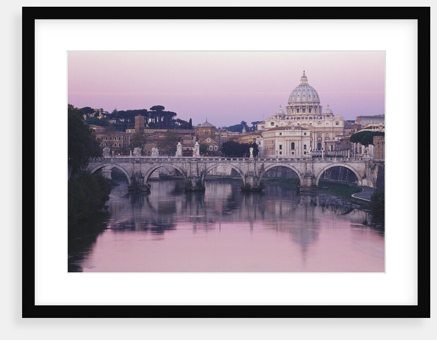 Tiber River and St. Peter's Basilica by Anonymous