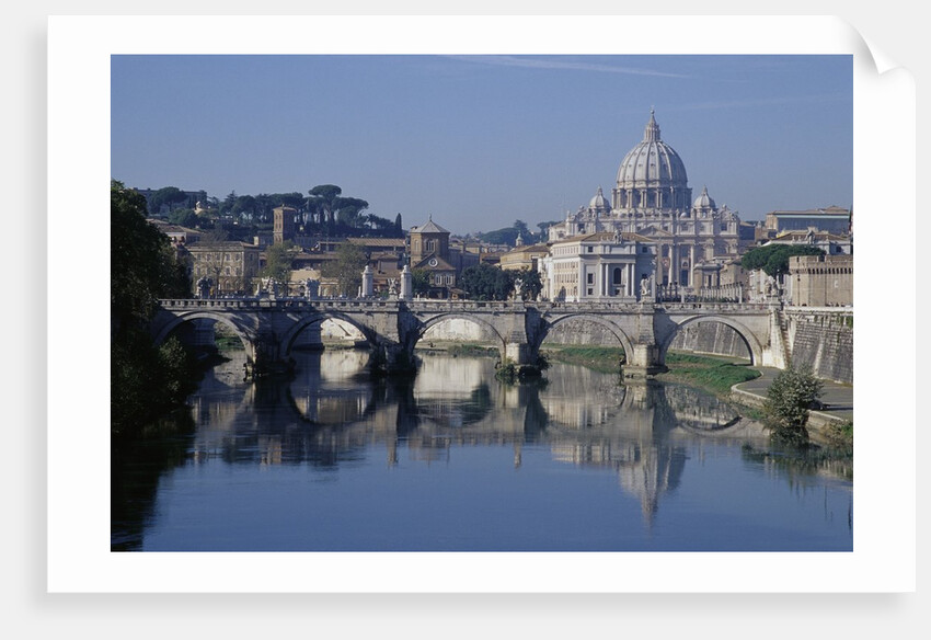 Tiber River and St. Peter's Basilica by Anonymous