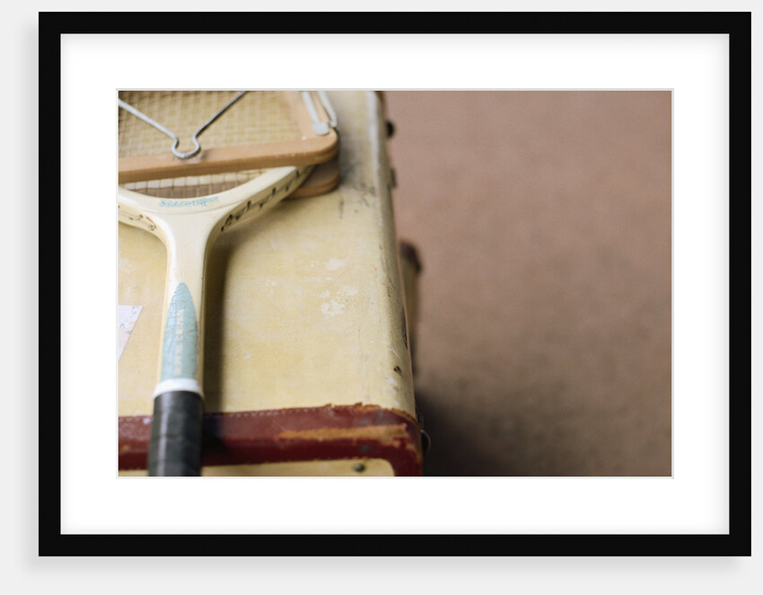 Old Tennis Racket on Suitcase by Anonymous
