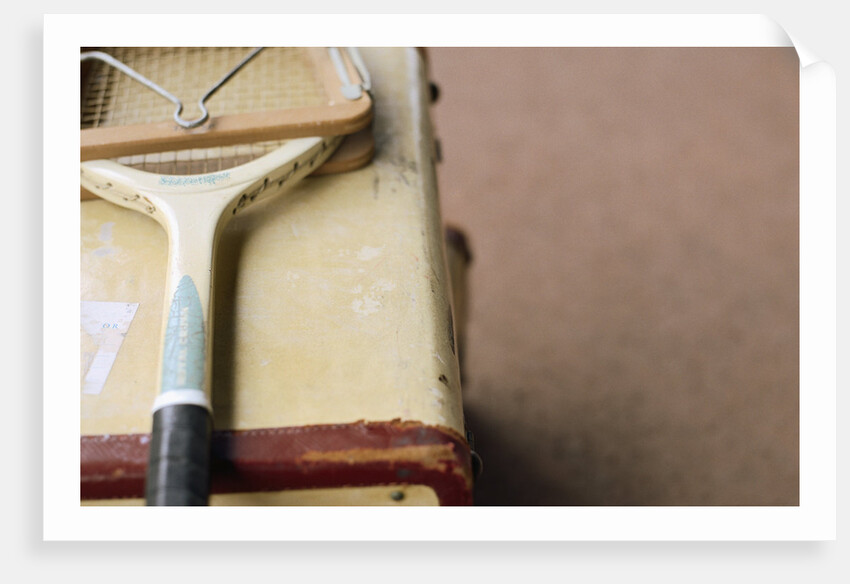 Old Tennis Racket on Suitcase by Anonymous