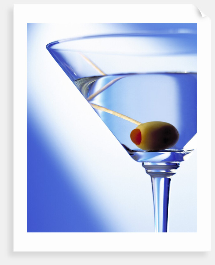 Green Olive in Martini Drink by Anonymous