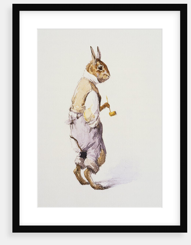 Illustration of Rabbit Character for The A.B. Frost Book by A.B. Frost