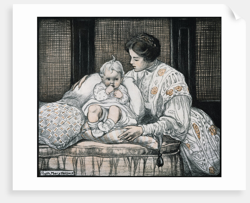 New Baby's Biography Book Illustration by Ruth Mary Hallock