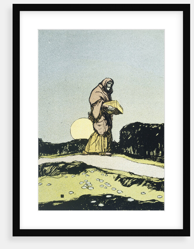 Illustration Depicting the Evil Queen in Disguise by Charles B. Falls