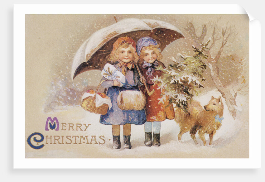 Merry Christmas German Postcard by Anonymous
