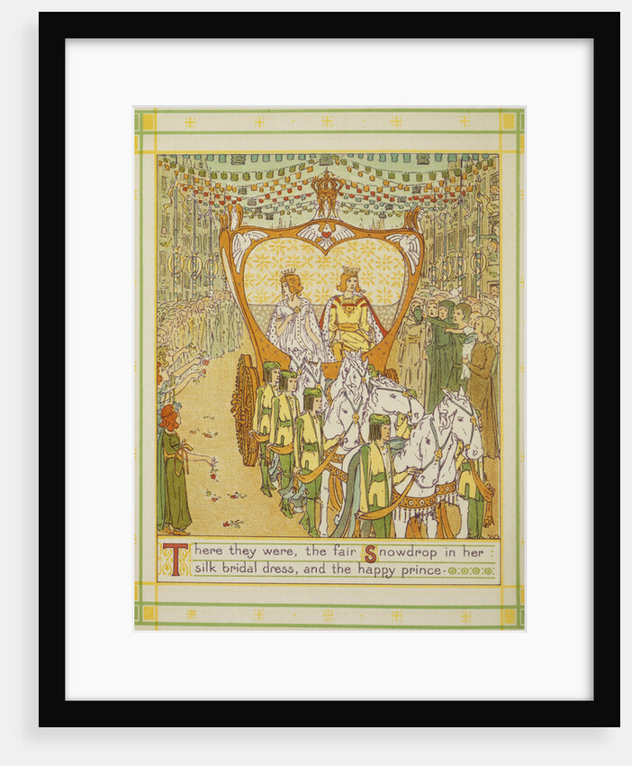 Book Illustration Depicting the Wedding Procession of Snowdrop and the Prince by W.C. Drupsteen