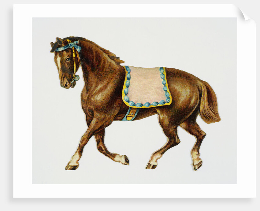 Illustration Depicting a Brown Pony by Anonymous