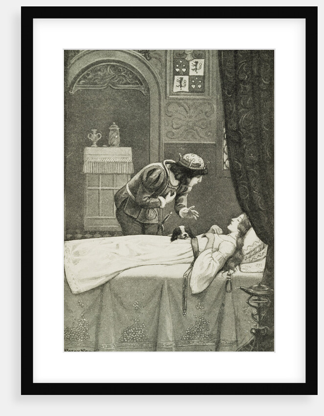 Illustration Depicting the Prince Discovering Sleeping Beauty by Peter Newell