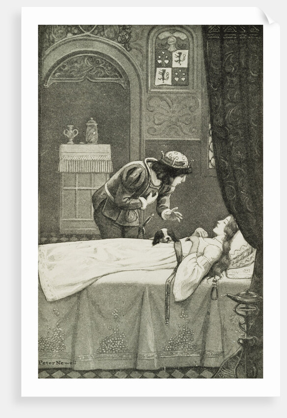 Illustration Depicting the Prince Discovering Sleeping Beauty by Peter Newell