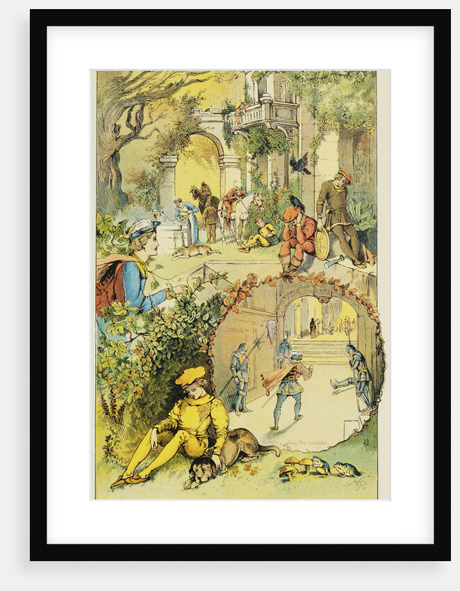 Book Illustration Depicting Prince Phillip Discovering the Sleeping Castle by Anonymous
