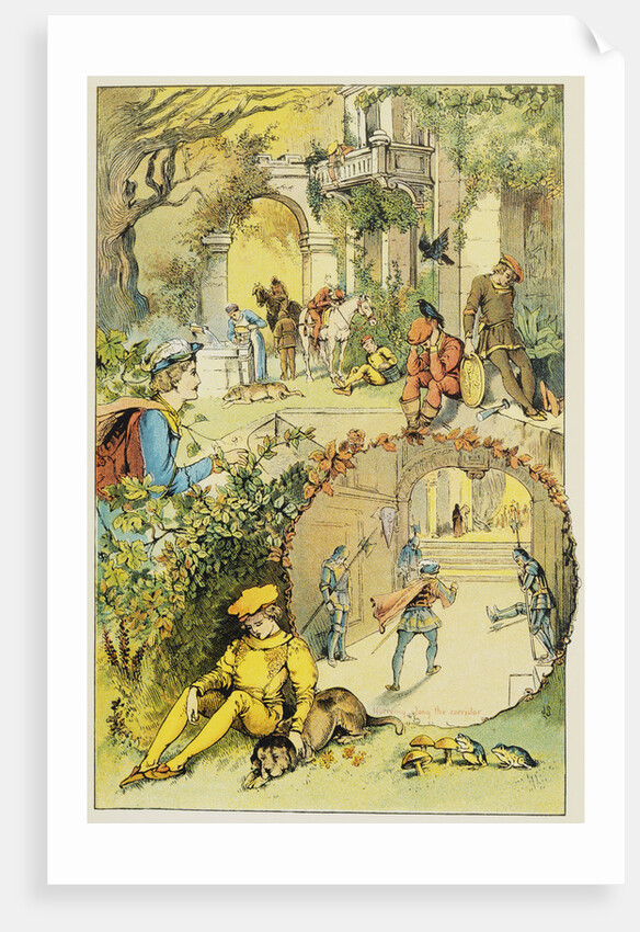 Book Illustration Depicting Prince Phillip Discovering the Sleeping Castle by Anonymous