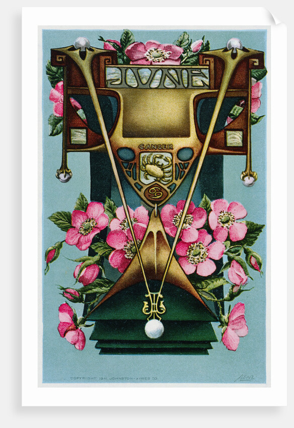 June - Cancer Postcard by Anonymous