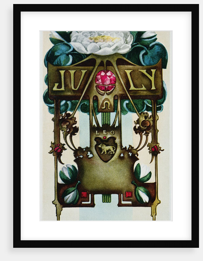 July - Leo Postcard by Anonymous