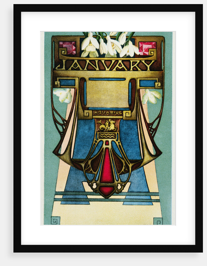 January - Aquarius Postcard by Aenz