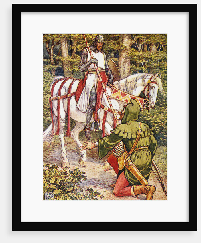 Lyttel John and the Knyghte Book Illustration by Walter Crane