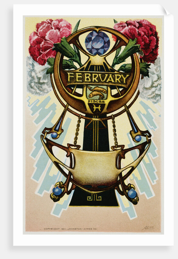 February - Pisces Postcard by Aenz