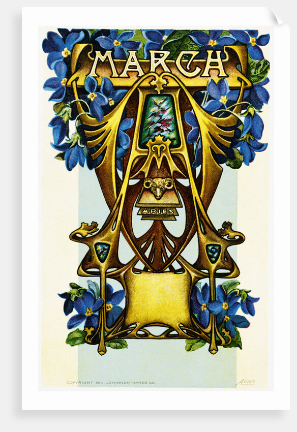 March - Aries Postcard by Aenz