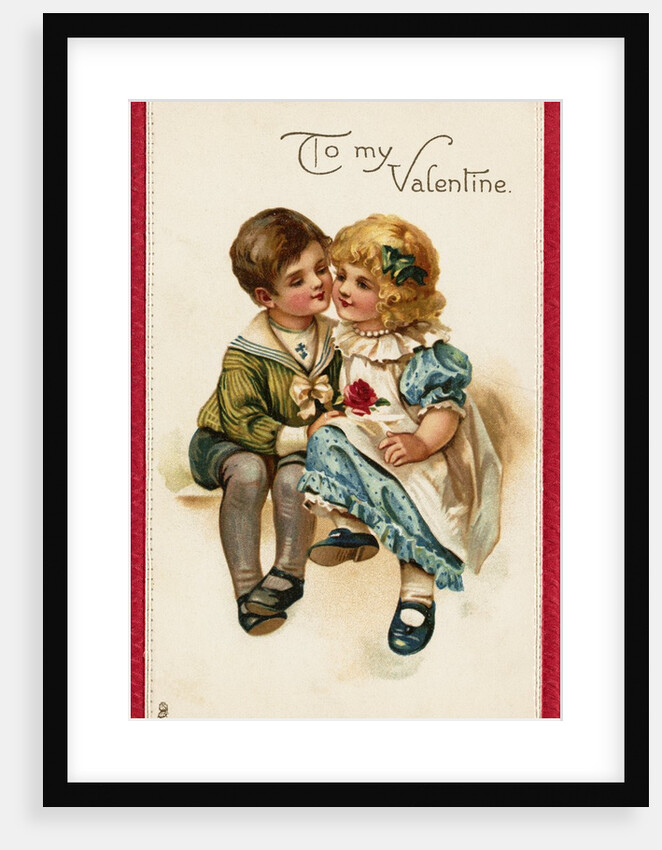 Little Darlings Valentine Postcard by Anonymous