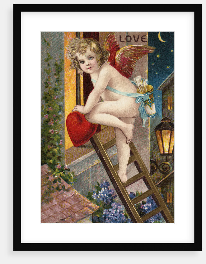 With My Love Valentine Postcard by Anonymous
