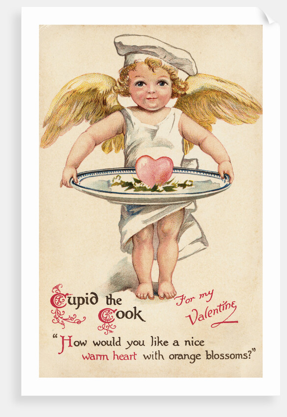 Cupid the Cook Postcard by Anonymous