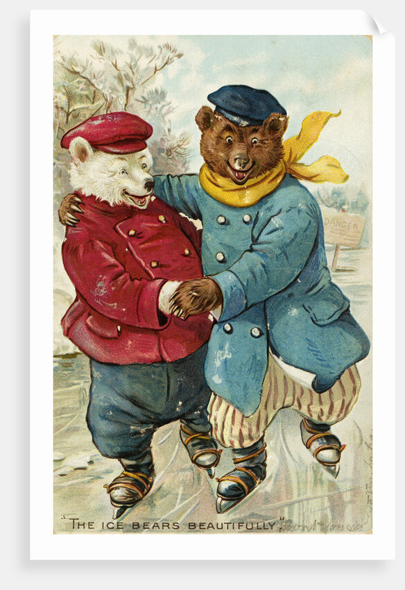 The Ice Bears Beautifully Postcard by Anonymous