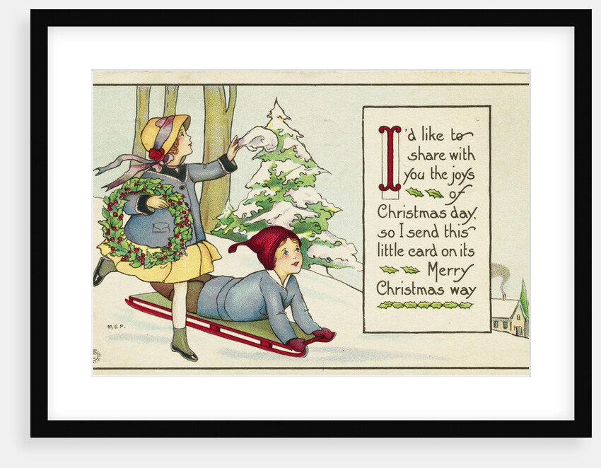 I'd Like to Share with You the Joys of Christmas Day, so I Send this Little Card on Its Merry Christmas Way Postcard by Anonymous