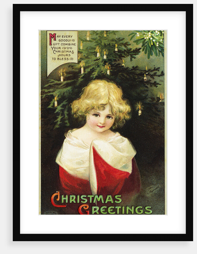 Christmas Greetings: May Every Goodly Gift Combine Your Christmas Hours to Bless Postcard by Anonymous