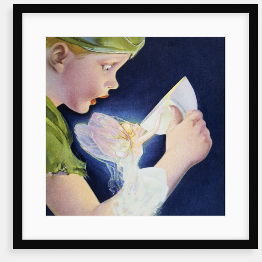 Book Illustration of Tinkerbell Saving Peter Pan by Roy Best