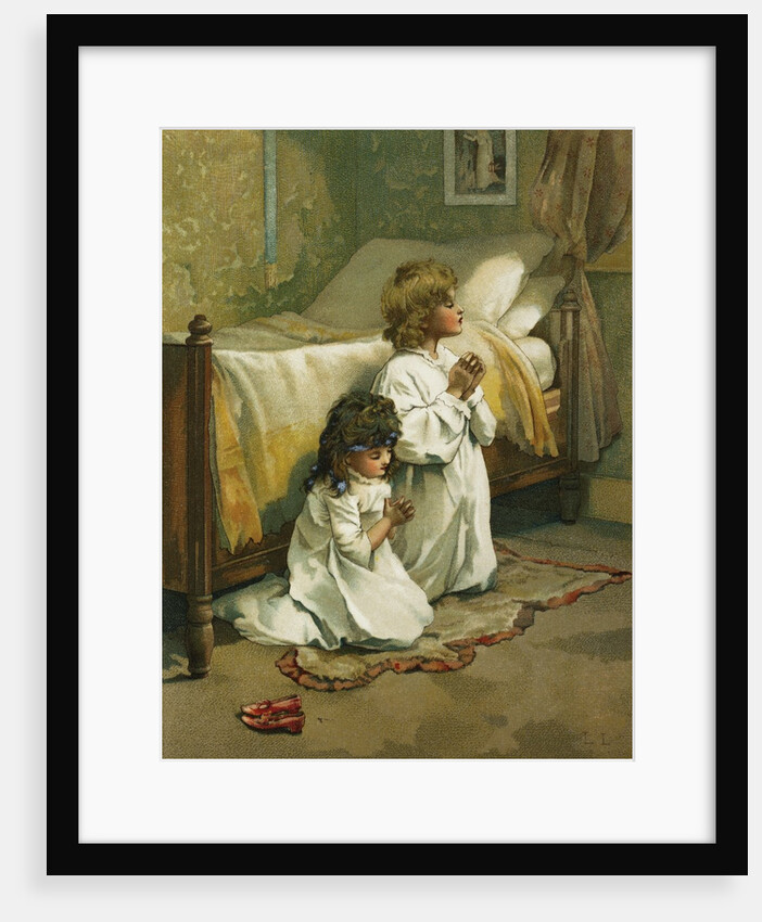 Book Illustration of Children Praying by Lizzie Lawson