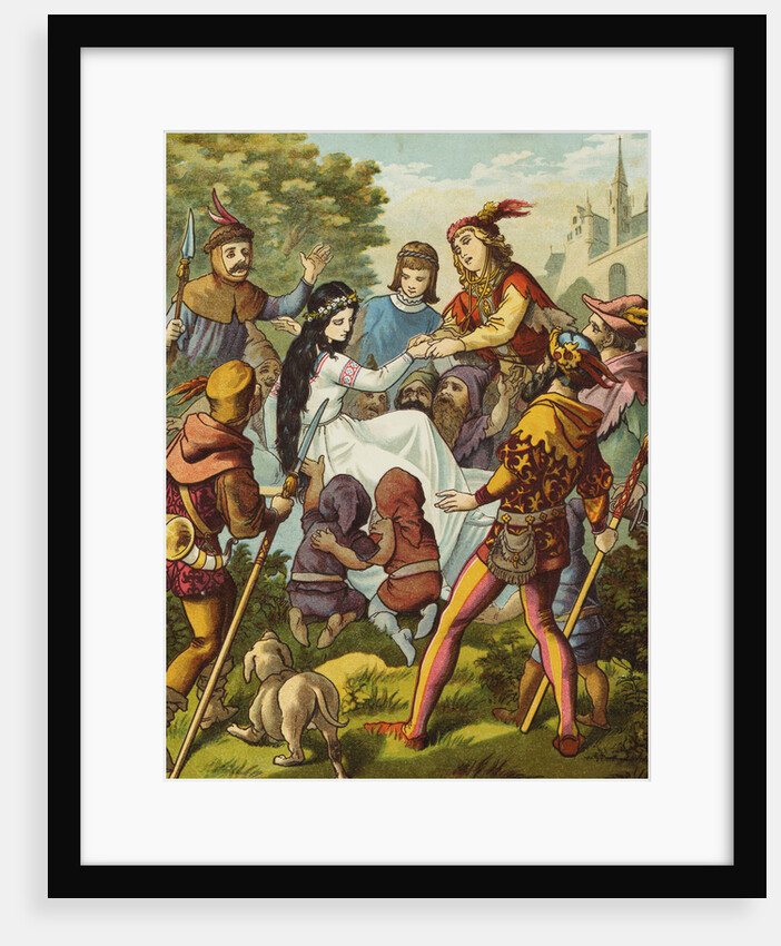 Illustration of Snow White by Blanche Fisher Wright