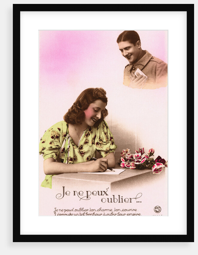 Je Ne Peux Oublier... Postcard by Anonymous