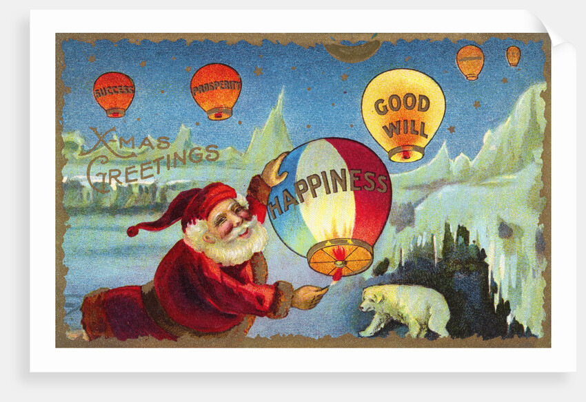 X-mas Greetings Postcard by Anonymous
